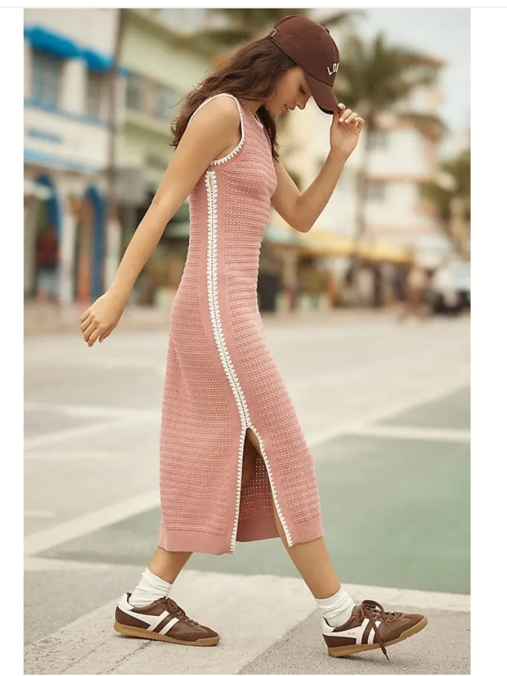 Varley Dwight Tank Midi Dress Sz M